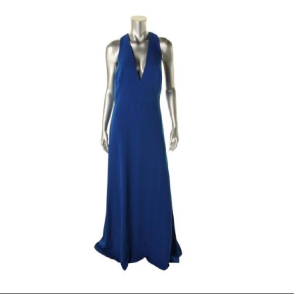 Jill Jill Stuart Blue Criss-Cross Back Evening